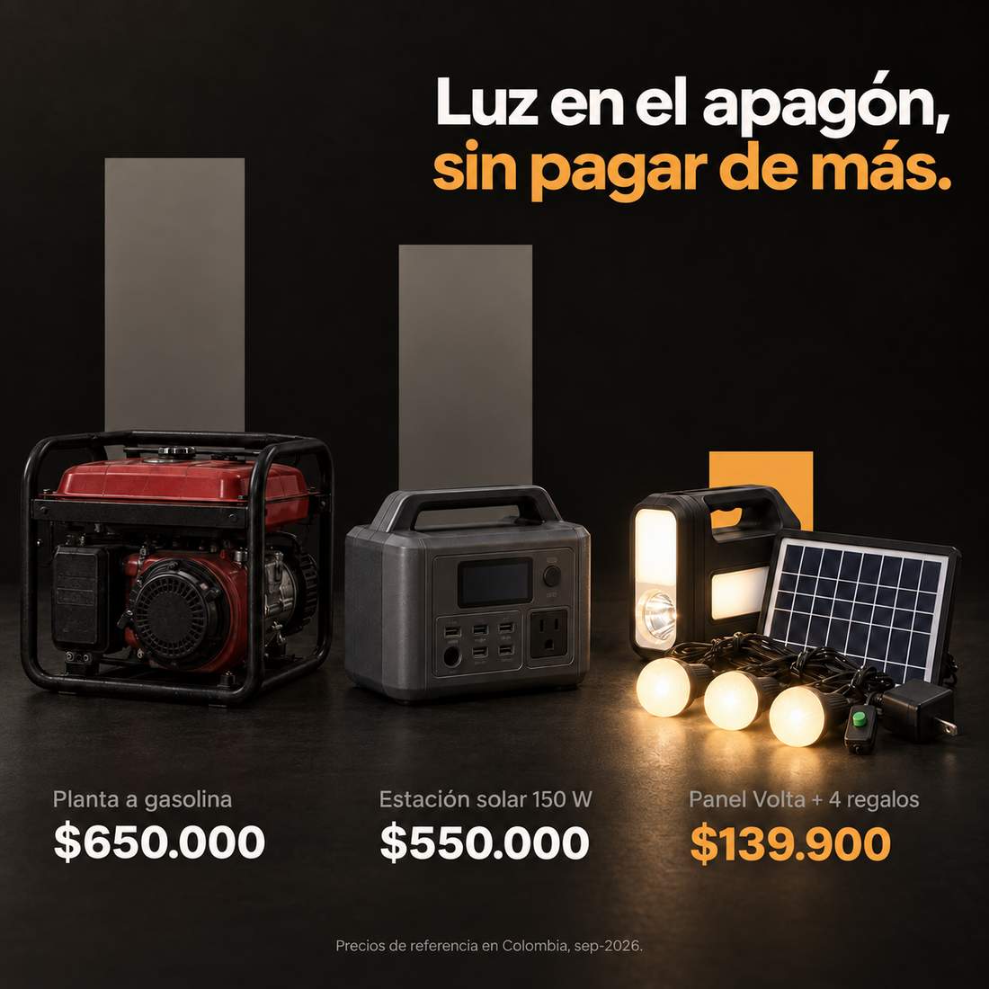 Se va la luz del barrio. Tu casa sigue encendida.