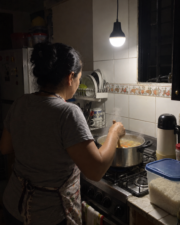 Así se ve cuando se va la luz.