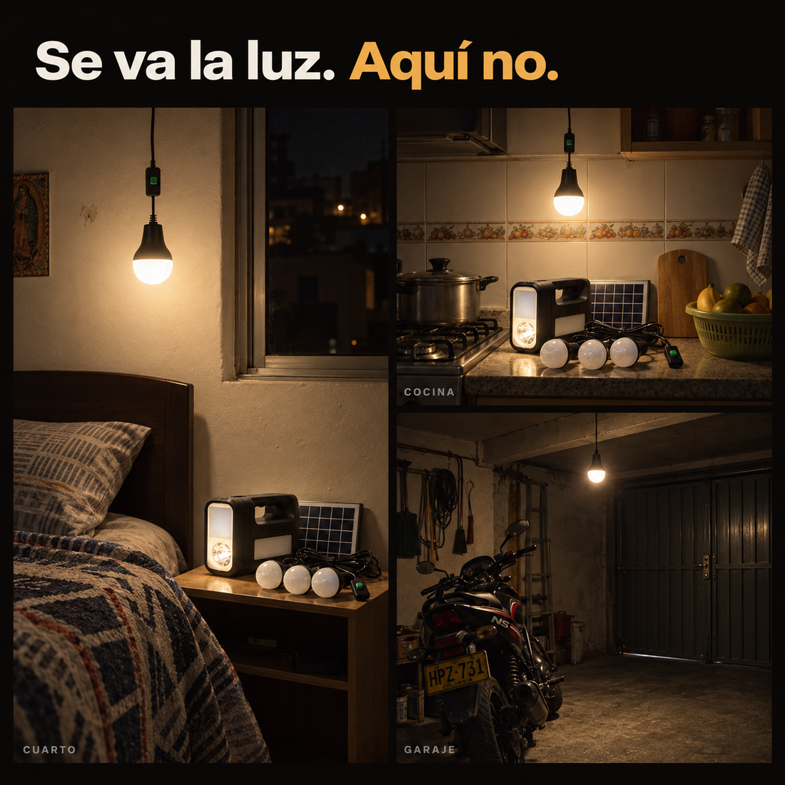 Se va la luz del barrio. Tu casa sigue encendida.